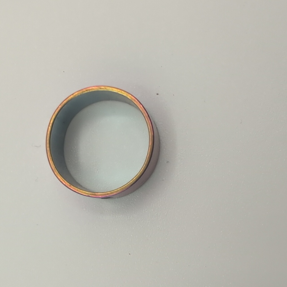 Stainless Steel Iridescent Lightning Bolt Ring - Picture 5 of 7